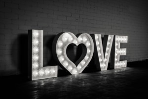marquee letters love