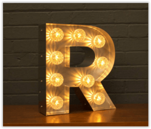 3 foot marquee letter R
